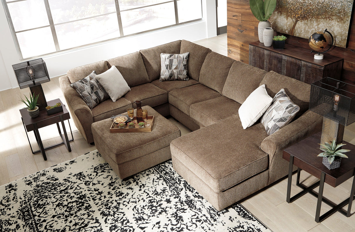 Graftin Teak 3-Piece RAF Chaise Sectional