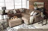 Graftin Teak 3-Piece RAF Chaise Sectional