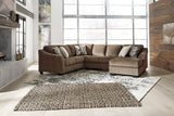 Graftin Teak 3-Piece RAF Chaise Sectional