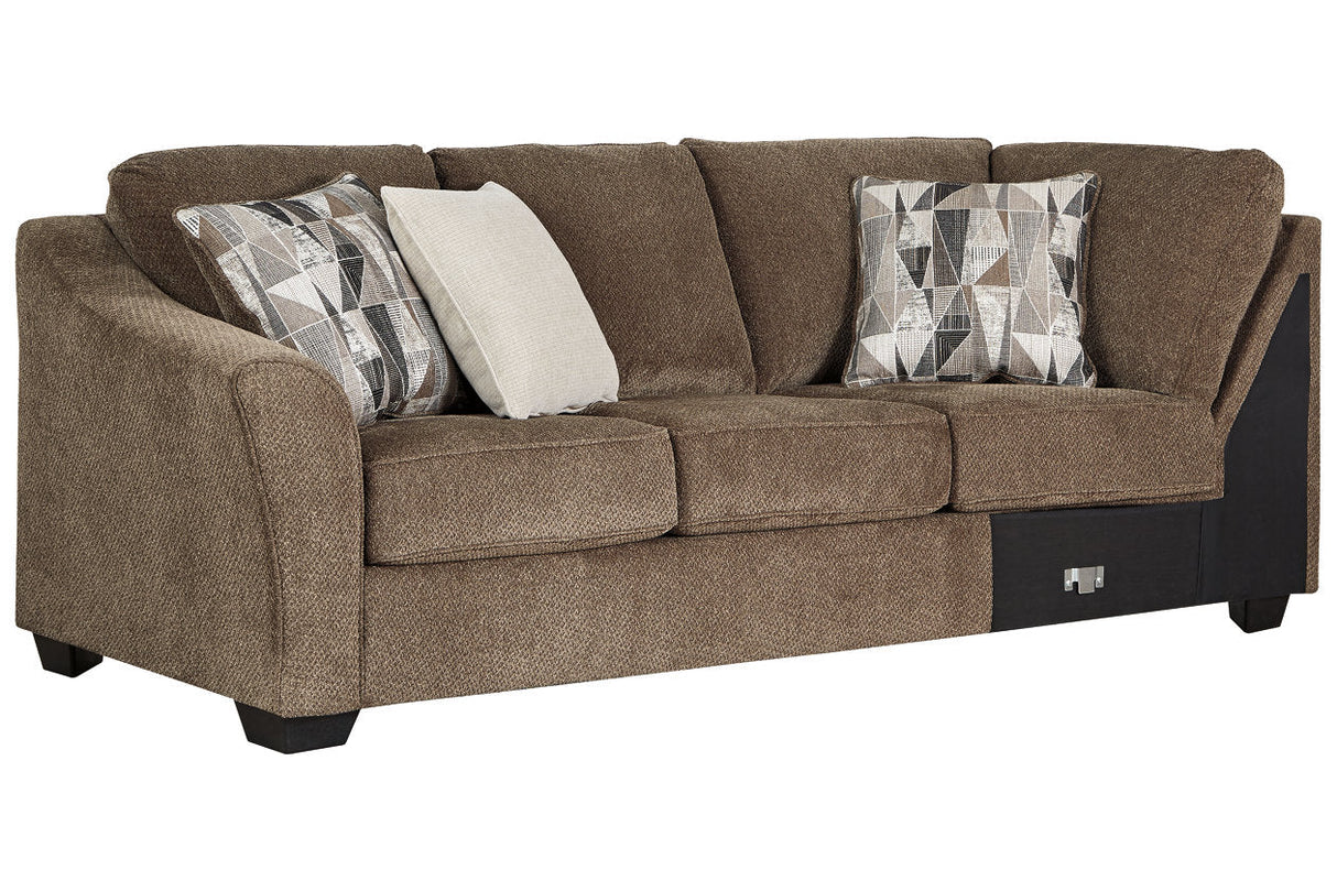 Graftin Teak 3-Piece RAF Chaise Sectional