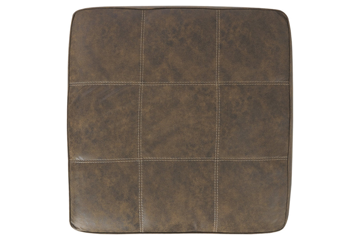 Abalone Chocolate Oversized Accent Ottoman