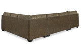 Abalone Chocolate 3-Piece Sectional with Chaise