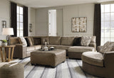 Abalone Chocolate 3-Piece RAF Chaise Sectional