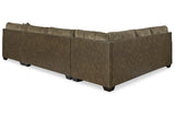 Abalone Chocolate 3-Piece Sectional with Chaise