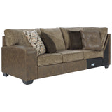 Abalone Chocolate 3-Piece RAF Chaise Sectional