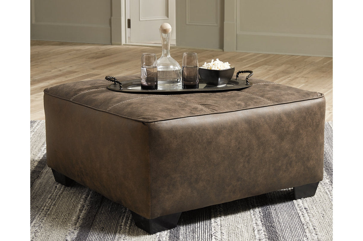 Abalone Chocolate Oversized Accent Ottoman