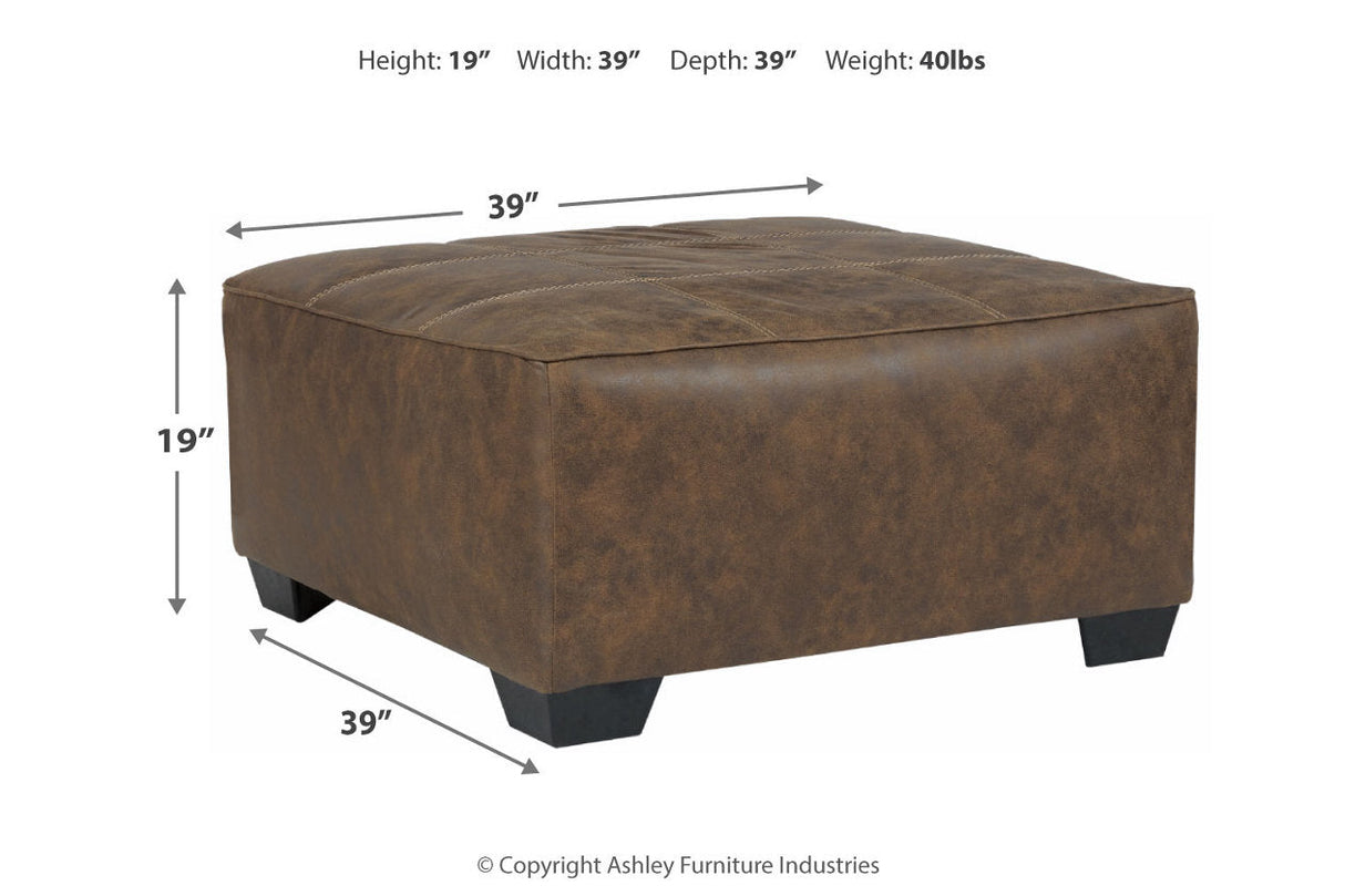 Abalone Chocolate Oversized Accent Ottoman