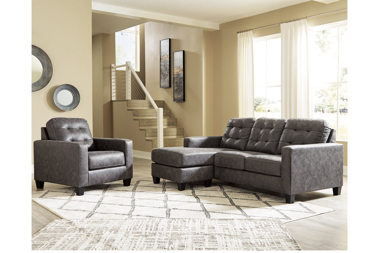 Venaldi Gunmetal Sofa Chaise and Chair