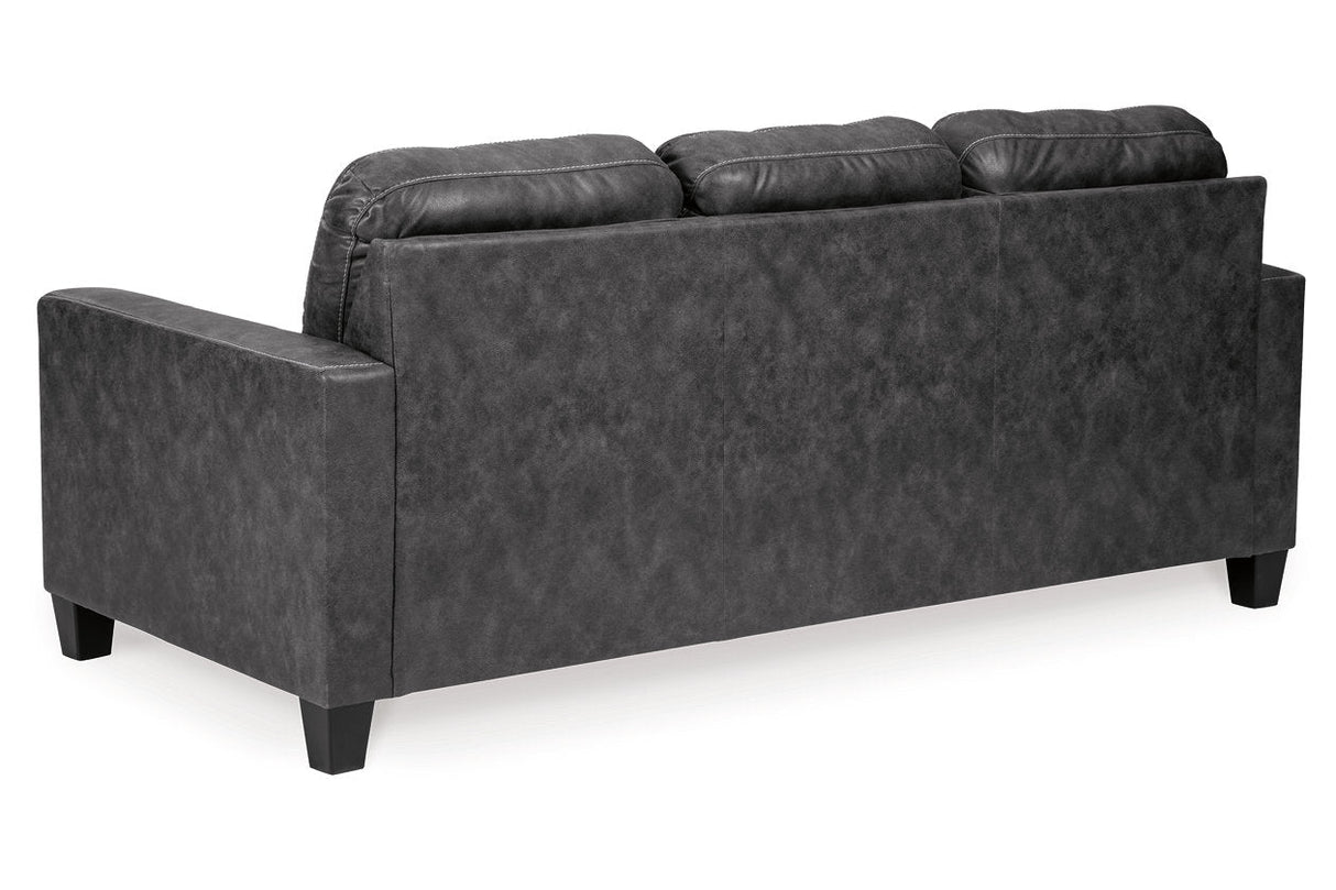 Venaldi Gunmetal Sofa Chaise, Chair, and Ottoman