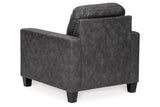 Venaldi Gunmetal Chair and Ottoman