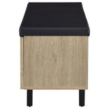 Brixton White Oak 2-Door Padded Entryway Shoe Storage