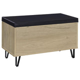 Brixton White Oak 2-Door Padded Entryway Shoe Storage
