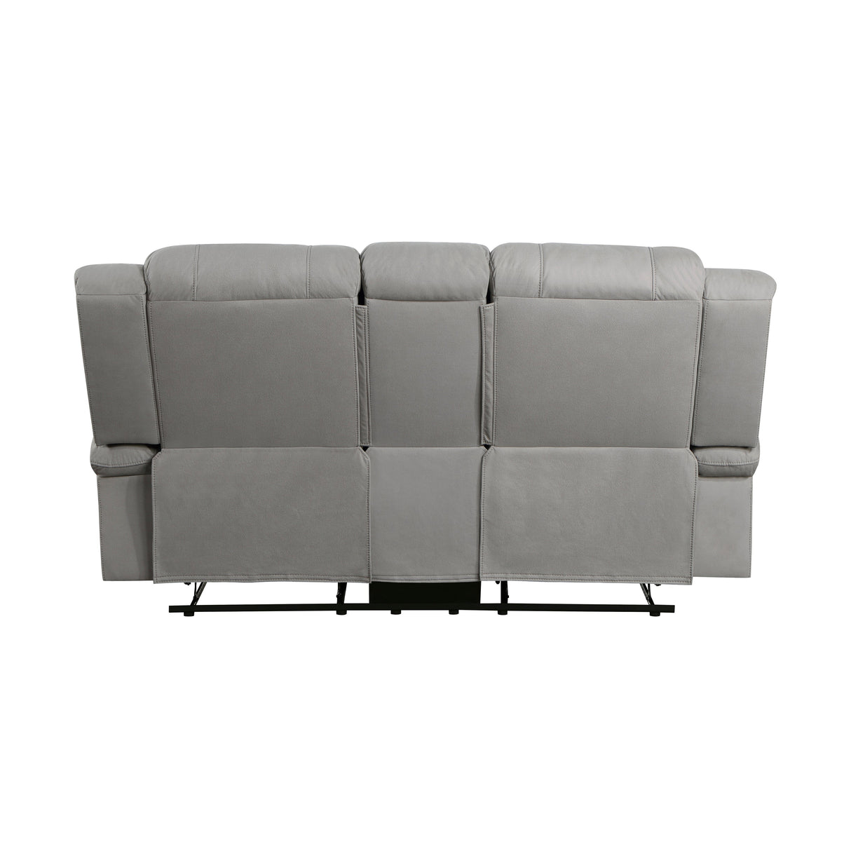 Camryn Gray Double Reclining Loveseat with Center Console