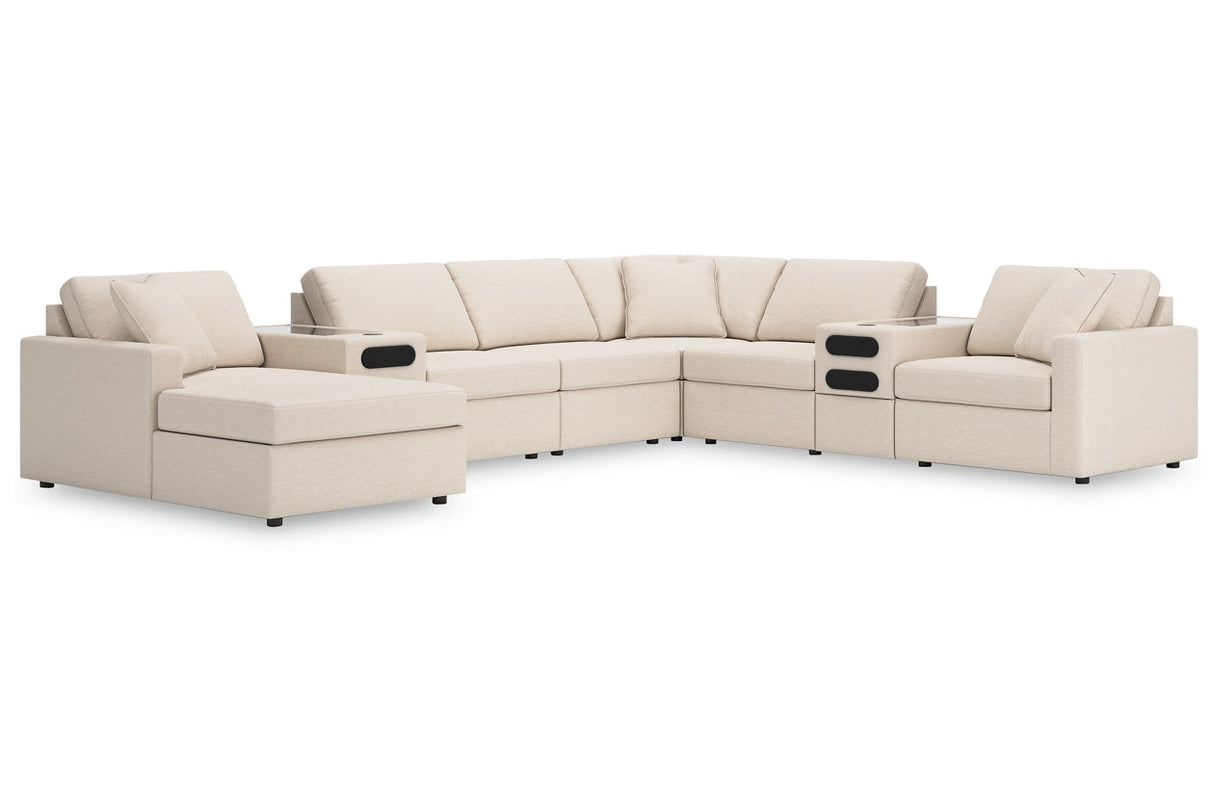 Modmax Oyster 8-Piece Sectional with Audio System and Chaise