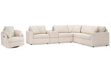 Modmax Oyster 6-Piece Sectional and Swivel Glider Recliner