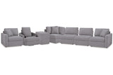 Modmax Granite 6-Piece Sectional and Swivel Glider Recliner