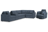 Modmax Ink 6-Piece Sectional and Swivel Glider Recliner