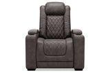 HyllMont Gray Power Reclining Sofa and Power Recliner