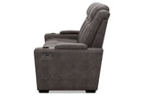 HyllMont Gray Power Reclining Sofa