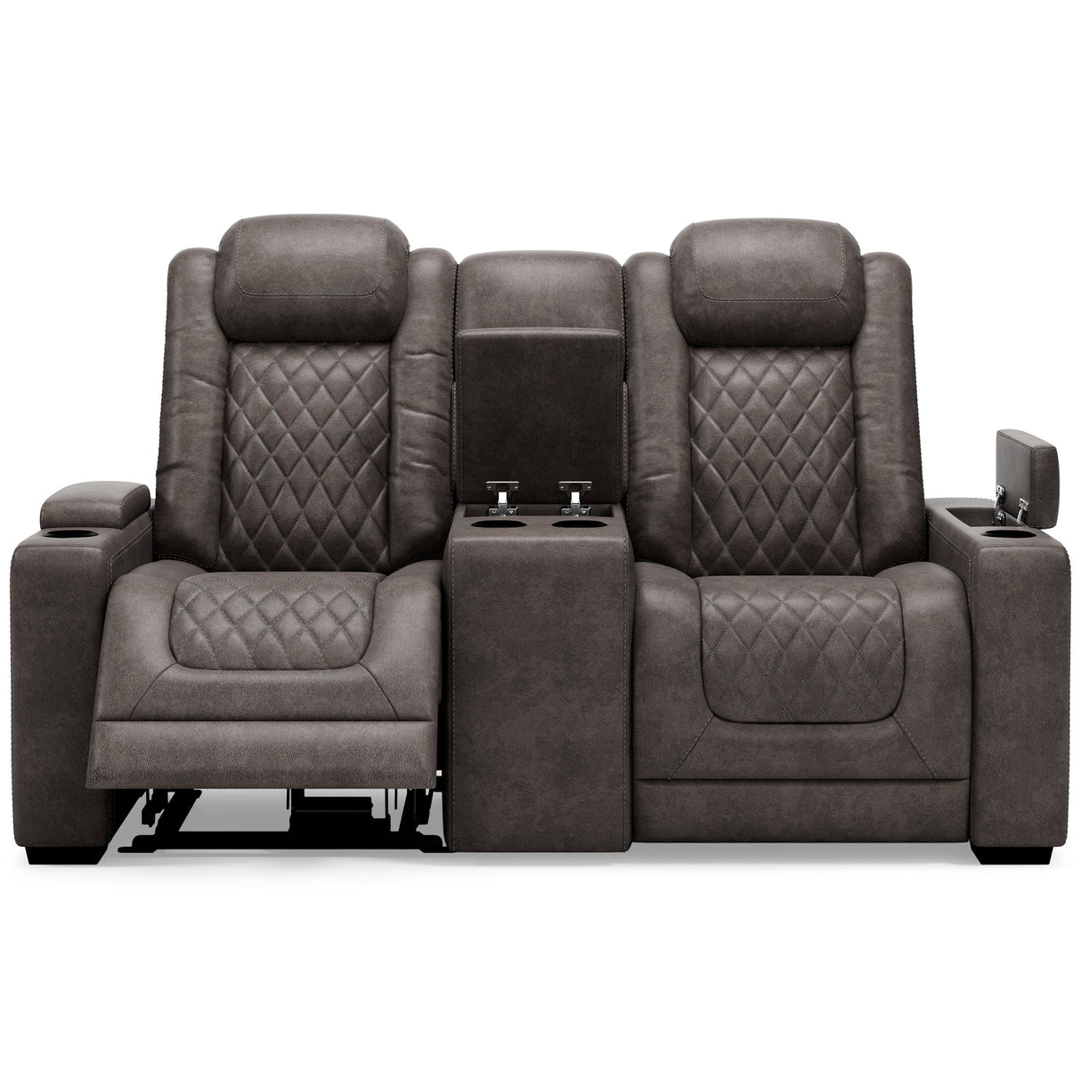 HyllMont Gray Power Reclining Living Room Set