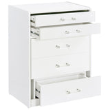 Danbury White High Gloss 3-drawer Makeup Vanity & Stool Set
