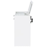 Danbury White High Gloss 3-drawer Makeup Vanity & Stool Set