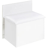 Danbury White High Gloss 3-drawer Makeup Vanity & Stool Set