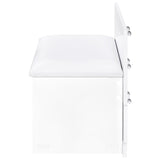 Danbury White High Gloss 3-drawer Makeup Vanity & Stool Set