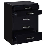 Danbury Black High Gloss 3-drawer Makeup Vanity & Stool Set