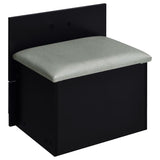 Danbury Black High Gloss 3-drawer Makeup Vanity & Stool Set