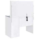 Flora White High Gloss 2-drawer Vanity Set with LED Mirror