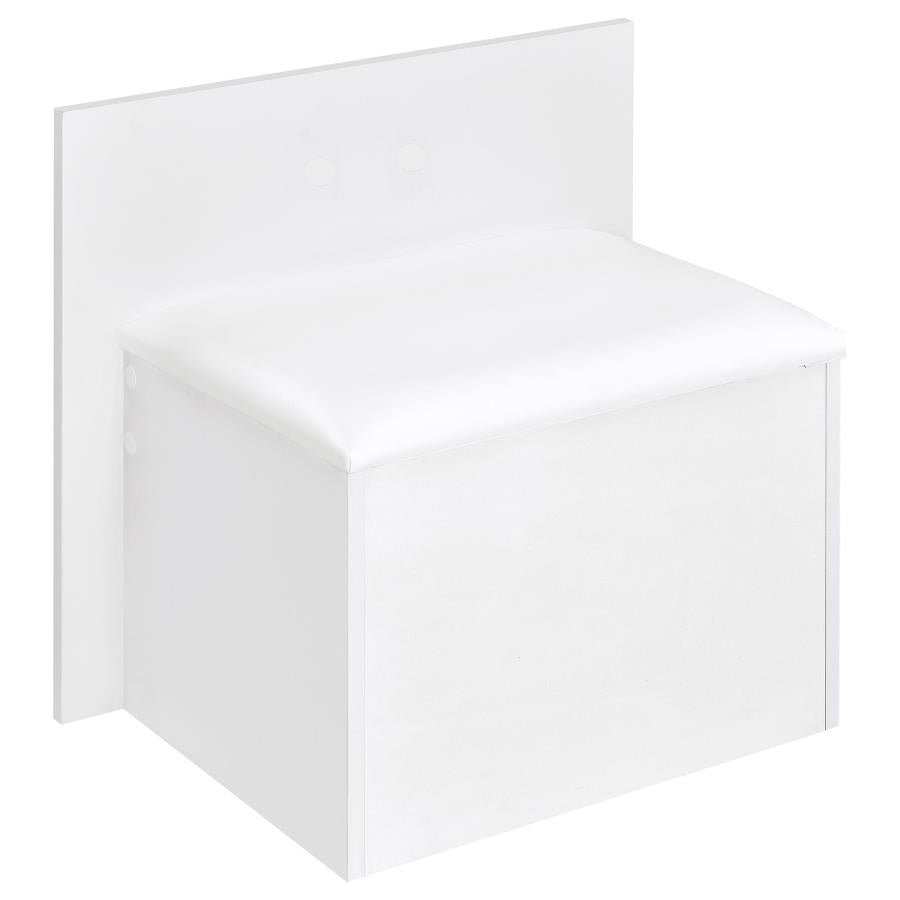 Flora White High Gloss 2-drawer Vanity Set with LED Mirror
