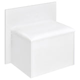 Flora White High Gloss 2-drawer Vanity Set with LED Mirror