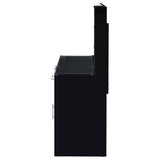 Flora Black High Gloss 2-drawer Vanity Set with LED Mirror