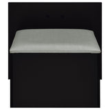 Flora Black High Gloss 2-drawer Vanity Set with LED Mirror