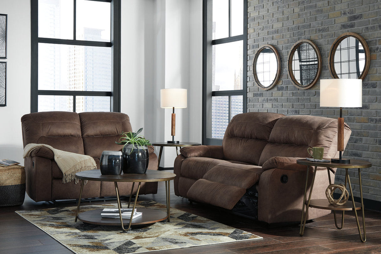 Bolzano Coffee Reclining Sofa and Loveseat