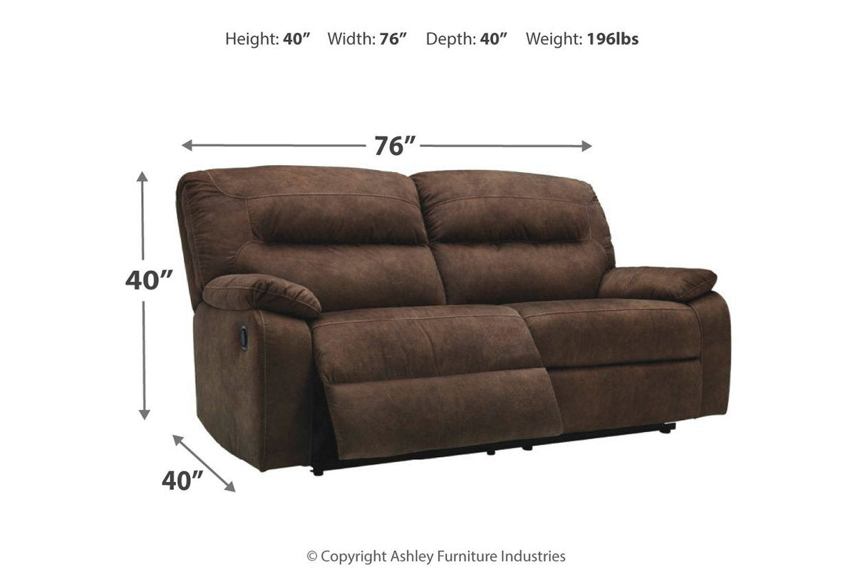 Bolzano Coffee Reclining Sofa and Loveseat