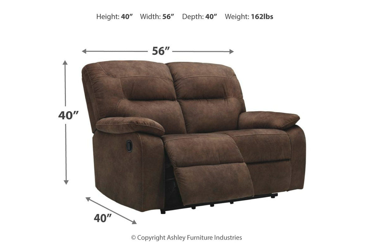 Bolzano Coffee Reclining Loveseat