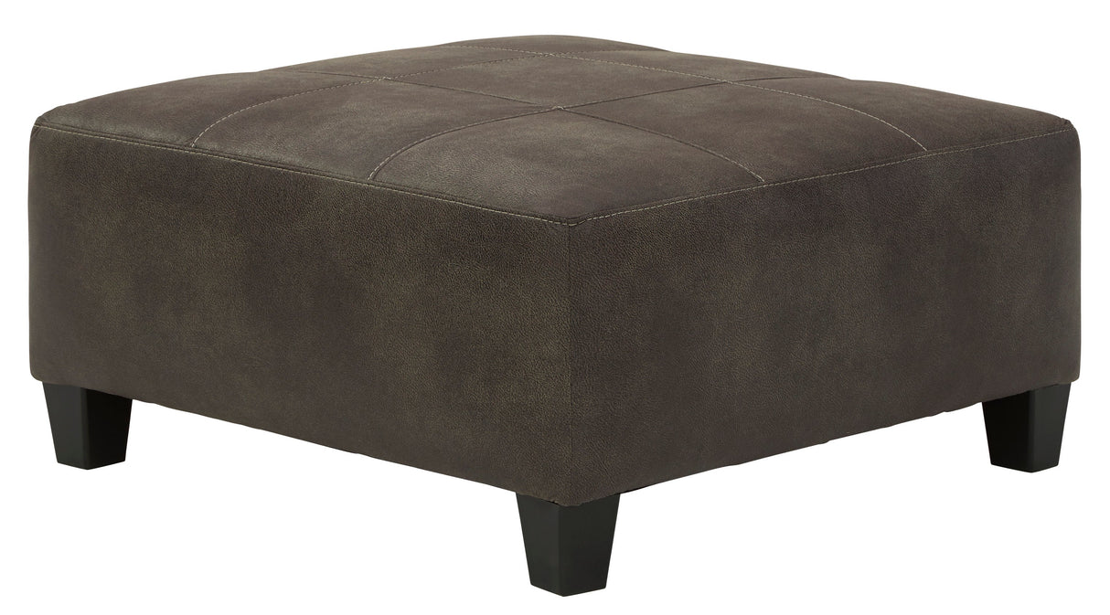 Navi Smoke Oversized Accent Ottoman