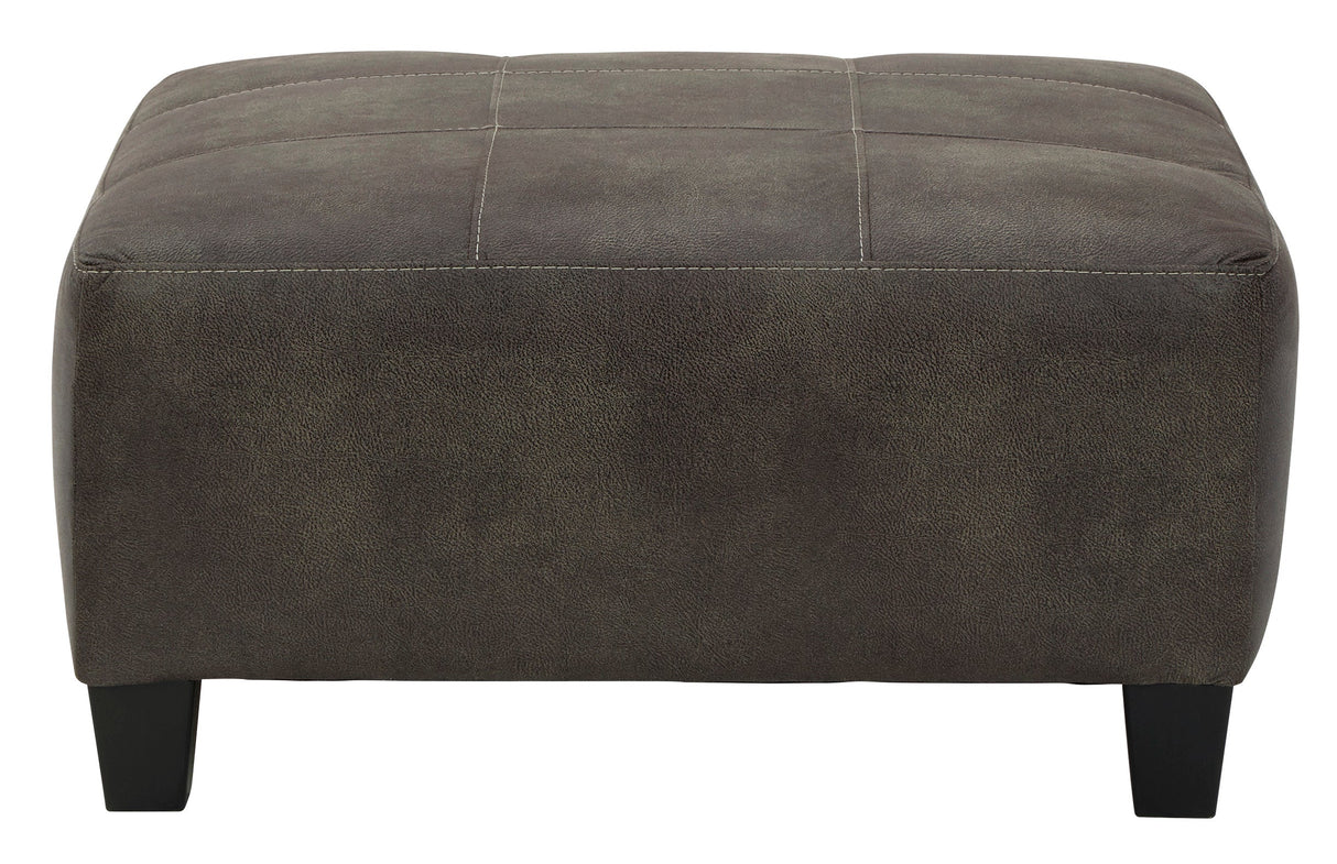 Navi Smoke Oversized Accent Ottoman