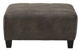 Navi Smoke Oversized Accent Ottoman