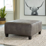 Navi Smoke Oversized Accent Ottoman