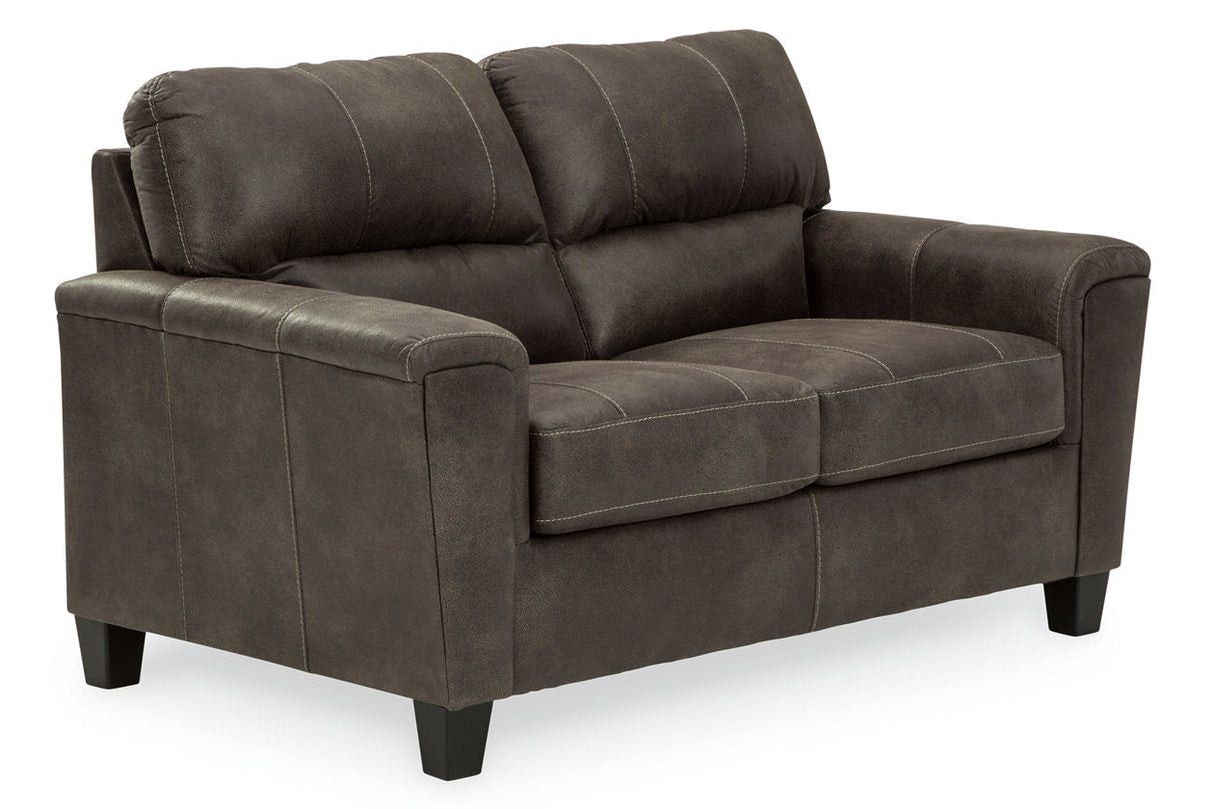 Navi Smoke Sofa and Loveseat