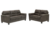 Navi Smoke Sofa and Loveseat