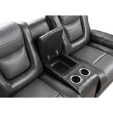 Briscoe Gray Reclining Loveseat With Console