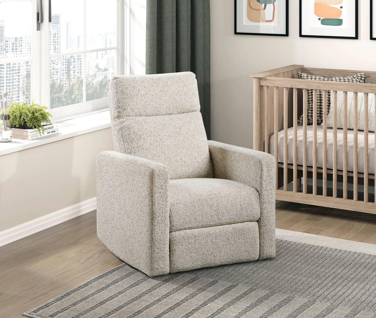 Olathe Quartz Swivel Glider Reclining Chair by Homelegance at Eve Furniture