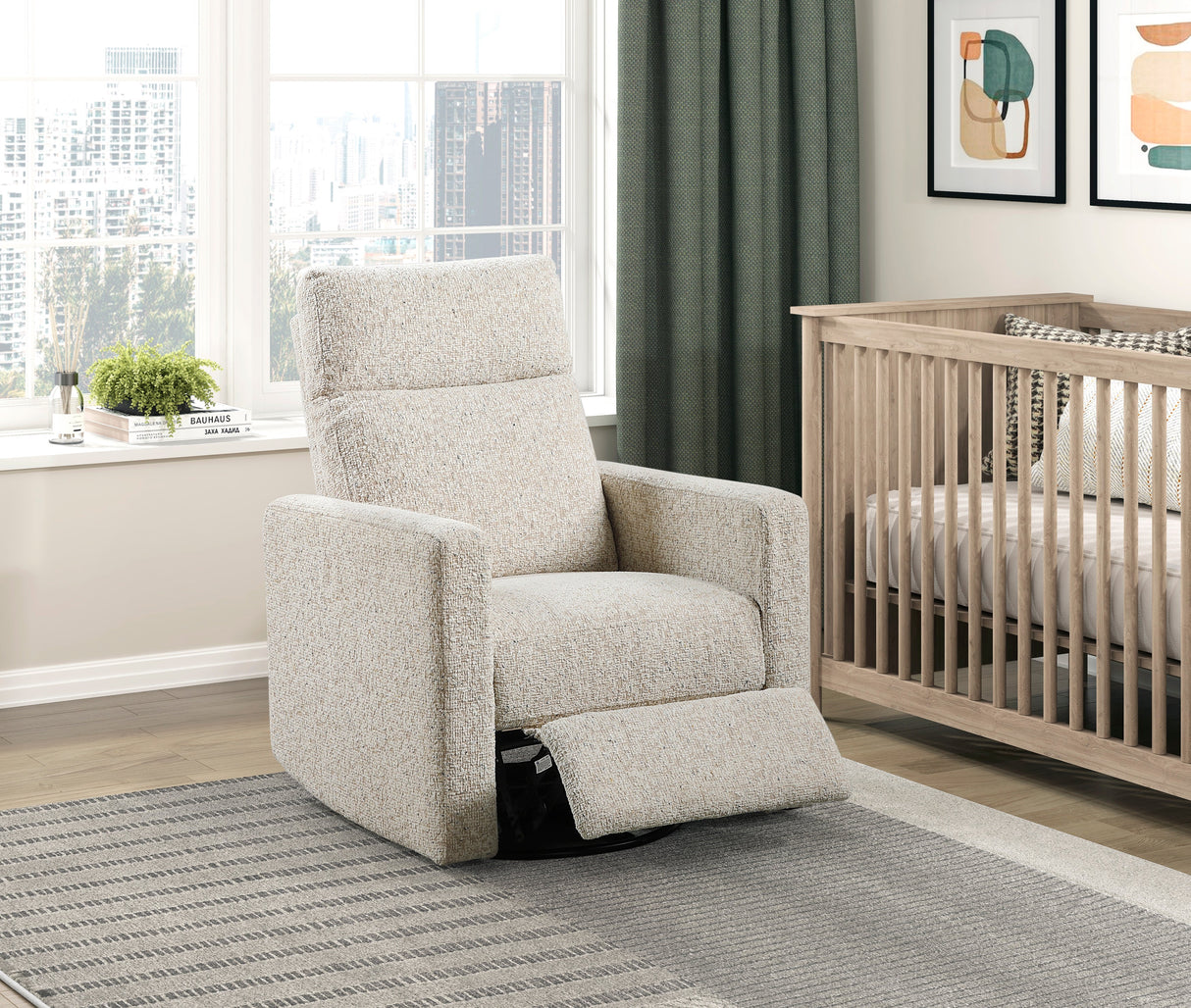 Olathe Quartz Swivel Glider Reclining Chair by Homelegance at Eve Furniture