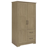 Cassara 2-door Bedroom Wardrobe Storage Cabinet Armoire Latte