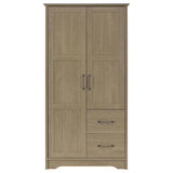 Cassara 2-door Bedroom Wardrobe Storage Cabinet Armoire Latte