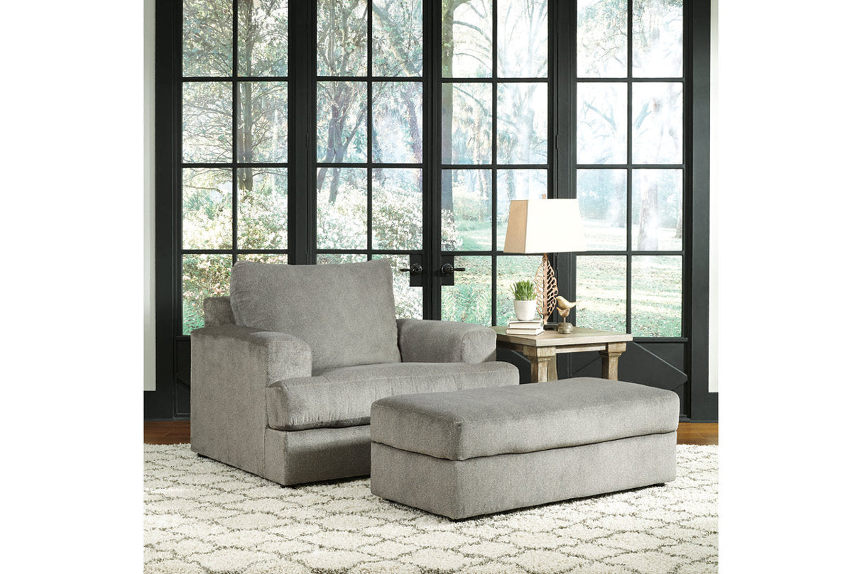 Soletren Ash Oversized Chair and Ottoman